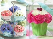 Nhà đẹp - Cắm hoa cupcakes đơn giản mà đẹp nhà