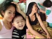 Làm mẹ - Ngắm con trai cực ngoan và tình cảm của Lê Phương