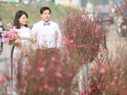 Tin tức - Đào Nhật Tân rực rỡ xuống phố đón Tết sớm