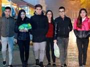 Làng sao - Dương Hoàng Yến - Hà Duy giản dị đi từ thiện sau khi đăng quang