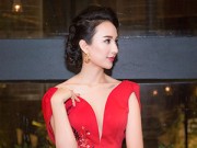 Làng sao - HH Du lịch Ngọc Diễm lộng lẫy trong sắc đỏ