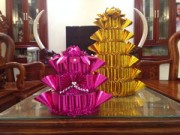 Nhà đẹp - Chẳng cần tiền triệu có ngay tháp sen tài lộc đón Tết về