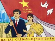 Eva Yêu - 9x với thiệp cưới mang phong cách tranh cổ động