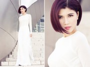 Làng sao - Trang Lạ "lột xác" với áo dài tha thướt  trên đất Mỹ