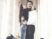 Làng sao - Trương Ngọc Ánh ôm chặt Kim Lý ở trời Tây