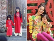 Làng sao - Con gái Bình Minh, Hương Giang xúng xính áo dài đón Tết