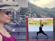 Làng sao - Thu Minh hăng say tập yoga khi mang bầu 6 tháng