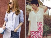 Thời trang - Sao Việt "đổi gió" sơ mi với cách đóng thùng nửa vạt