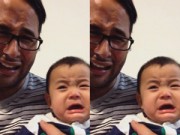 Làm mẹ - Ngộ nghĩnh: Bố khóc, con khóc theo