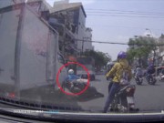 Clip Eva - Cô gái bị ôtô đâm thoát chết khi sang đường