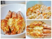 Bếp Eva - Đãi cả nhà tôm nhồi phô mai nướng
