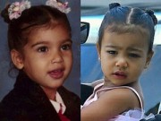 Làng sao - Kim Kardashian khoe ảnh con gái giống hệt mẹ