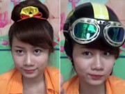 Làm đẹp - Kiểu tóc búi đẹp mà vẫn đội được mũ bảo hiểm