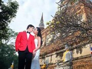 Giải trí - Dustin Nguyễn - Bebe Phạm tình tứ trong ảnh cưới ở Thái Lan