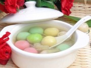 Bếp Eva - Làm chè trôi nước ngũ sắc từ sữa hoa quả