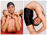 Tin tức - Kinh ngạc với cậu bé có thể vắt chân lên vai