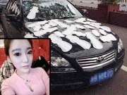 Eva Yêu - Nghi bạn trai phản bội, hotgirl dán đầy băng vệ sinh lên xe