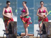 Làng sao - Anne Hathaway diện bikini khoe bụng bầu gợi cảm
