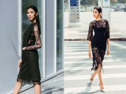 Thời trang - Hoàng Thùy dạo phố với trang phục xuyên thấu