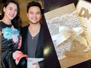 Làng sao - Tiết lộ thiệp cưới của Trang Nhung và ông xã đại gia