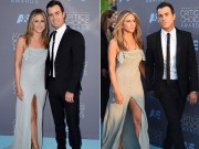 Làng sao - Jennifer Aniston táo bạo khoe chân khi sánh đôi bên chồng