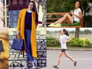 Thời trang - Diện giày thể thao chất như Hà Tăng, Phạm Hương
