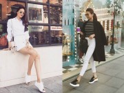 Thời trang - Phạm Hương, Thanh Hằng đi giày thể thao vẫn đẹp phát ghen