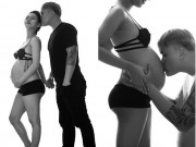 Làng sao - Vũ Duy Khánh quỳ gối, hôn bụng bầu của vợ