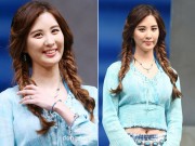 Làng sao - "Em út" SNSD lộ mặt tròn trịa, lấm tấm mụn