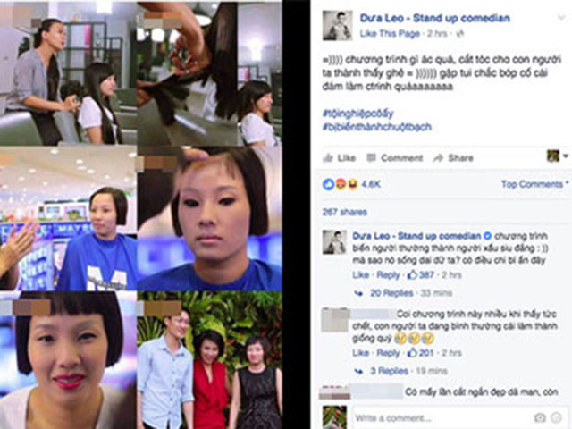 Màn make over biến cô gái tóc dài thành ma-nơ-canh gây tranh cãi