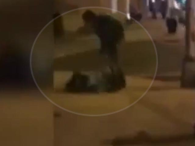 Nam thanh niên đánh đập bạn gái đang mang thai giữa phố