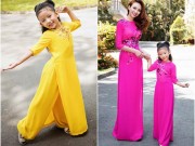 Làng sao - Con gái HH Ngọc Diễm mặc áo dài duyên dáng bên mẹ