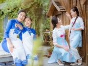 Thời trang - Hoa hậu Ngọc Hân diện áo dài đôi cùng "con gái nuôi"