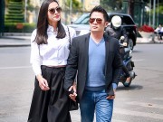 Làng sao - Bằng Kiều nắm chặt tay Dương Mỹ Linh giữa phố Hà Nội