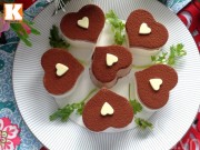 Bếp Eva - Bánh phô mai cacao hình trái tim tặng mẹ