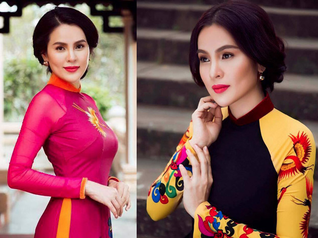 Á hậu Phương Lê sang trọng với áo dài 8-3