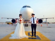 Eva Yêu - Ảnh cưới trên máy bay của cặp đôi phi công trẻ