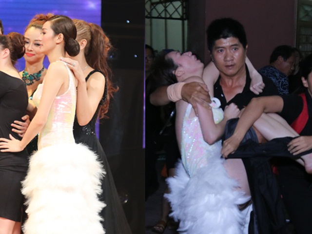 Khánh My bất ngờ ngất xỉu, được đưa đi cấp cứu sau đêm thi