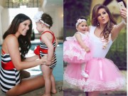 Thời trang - Tan chảy với khoảnh khắc mẹ và con gái mặc đồ đôi