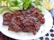 Bếp Eva - Thịt bò khô tẩm sả ớt cho chàng nhâm nhi