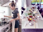 Làng sao - Elly Trần trổ tài vào bếp khiến fan thán phục