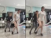 Clip Eva - Ngọc Trinh "giấu quần" nhảy shuffle cực đáng yêu