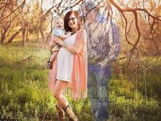 Bà bầu - Xúc động với ảnh gia đình có mặt chồng đã mất