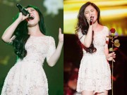 Làng sao - Hương Tràm diện váy ngắn gợi cảm trên sân khấu