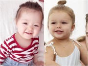 Làm mẹ - Con gái Elly Trần búi tóc giống hệt Harper nhà Beckham