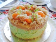 Bếp Eva - Bánh bông lan trứng muối sốt kem