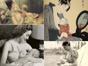 Bà bầu - Ảnh lịch sử tuyệt đẹp về khoảnh khắc mẹ cho con bú