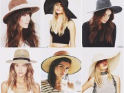 Làm đẹp - Thời trang tóc hoang dại với mũ rộng vành ngày nắng