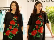 Thời trang - Hà Kiều Anh mặc váy hoa hồng thêu tay 18 triệu đồng