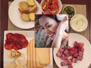 Bà bầu - Ngó thực đơn 'ở cữ' toàn đồ Tây của Tăng Thanh Hà